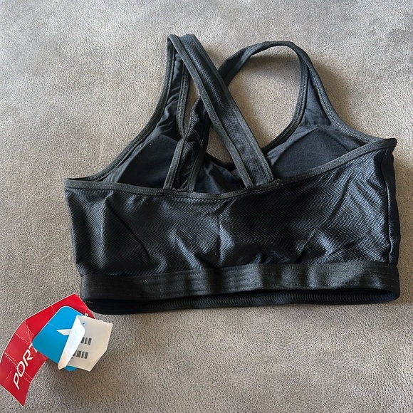 NWT black PORTOFIT Brazilian sports bra - Picture 1 of 7